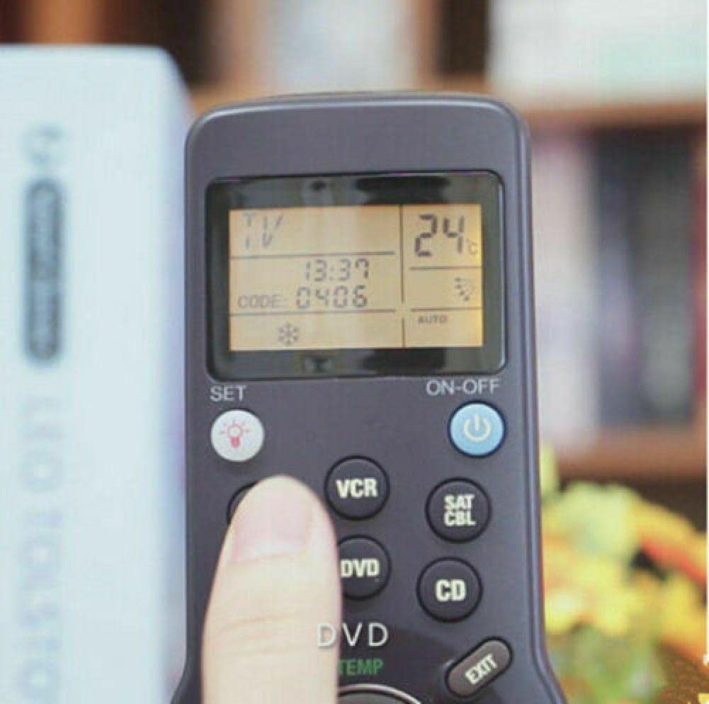 Grandi Pulsanti Telecomando IR 6 Reti in 1 Codice RM-991 con Display LCD per TV SAT DVD CBL CD AC VCR