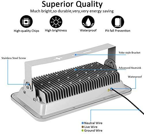 Miniatura 6 de Missbee Luz de inundación LED de 500 W al aire libre, 6000-6500K 55000Lm luces de trabajo LED de ahorro de energía, IP67 impermeable focos de