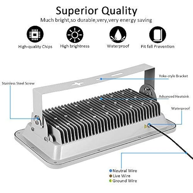 Missbee 500W Led Flood Light 6000-6500K Cold White