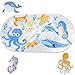 CODIRATO Alfombrilla de Baño Antideslizante para Niños Alfombrillas para Bañera con Motivos del Océano Alfombrillas de Ducha para Bañera o Ducha (39*69CM)