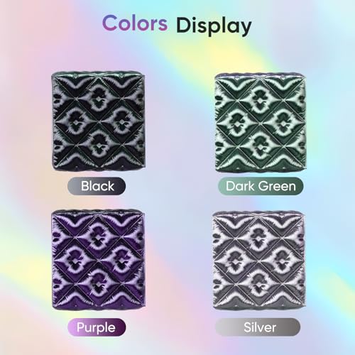 Image of ERYONE Silk Filament PLA+ 1.75mm Shiny 3D Printer Filament, Multicolor PLA 4 in 1, 1kg (2.2LBS) /Spool, HS Silk Quadruple Color Royal Essence (Purple & Silver & Black & Green)