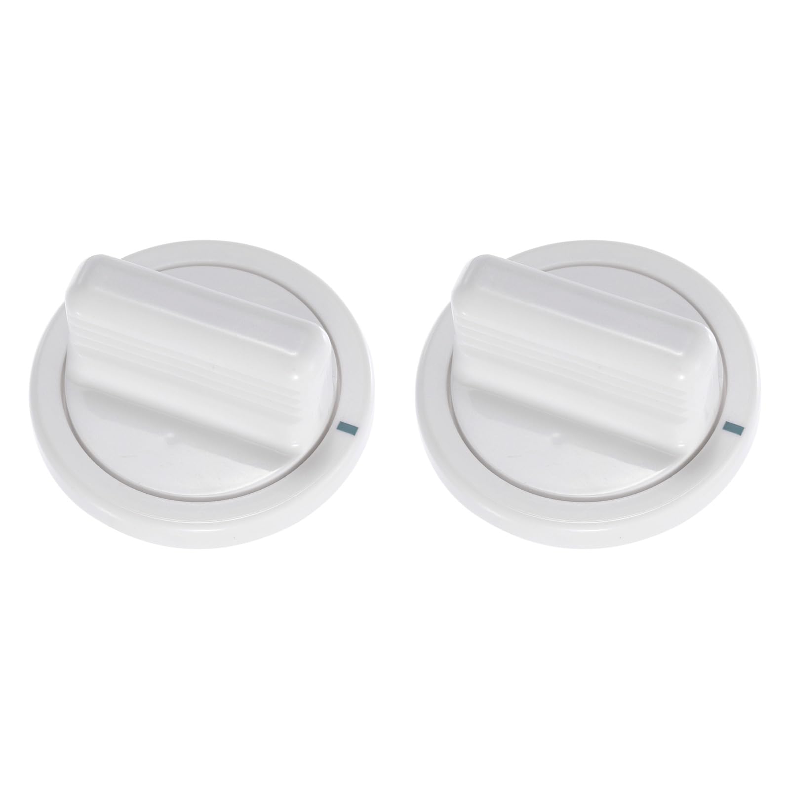 Muiltvoe 2 Pcs Timer Control Knob WE01X10160 White Dryer Knob Washer Replacement Part