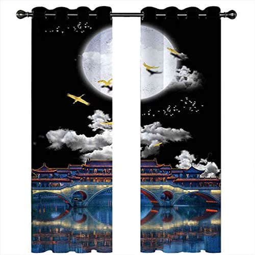 Rideaux occultants enfant Cité Interdite 3D en polyester isolant