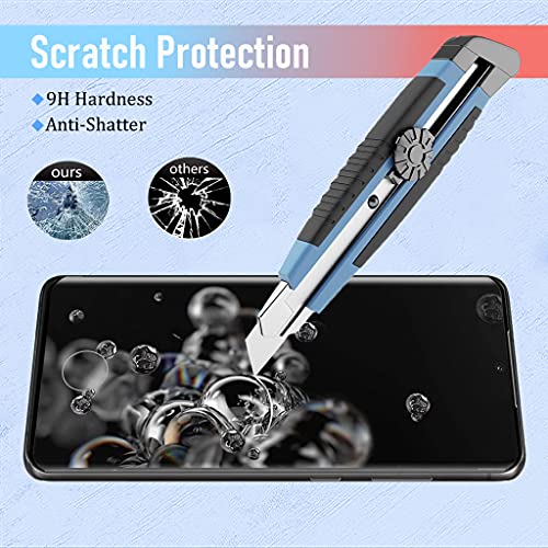 Ottarscreen Galaxy S20 Ultra Screen Protector【3+1 Pack】 With 1 Pack Camera Lens Protector, Easy Installation, Compatible Fingerprint, 3D Glass 9H Hardness Tempered Glass Screen Protector For Samsung Galaxy S20 Ultra 5G #TOP4