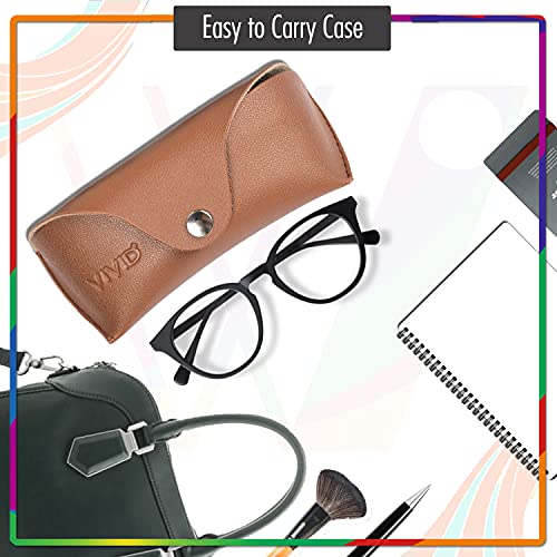 Image of Unisex Lightweight Specs Snap Button Eyewear Dabbi Leather Soft Case Cover