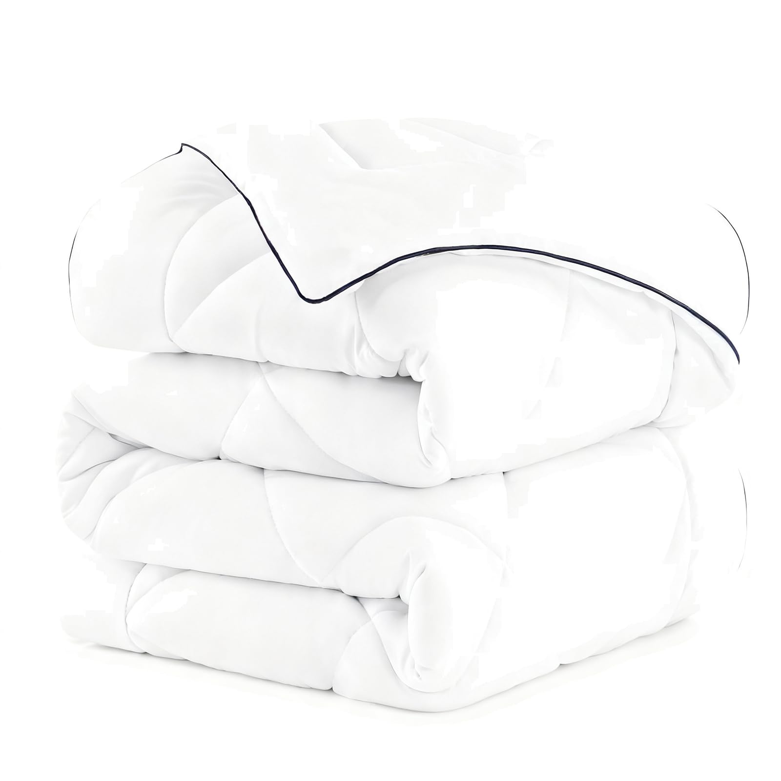 ALCXAZS Lightweight Cotton Comforter Queen White Comforter Percale Offers Sleeping Environment Every Night Also Duvet, king