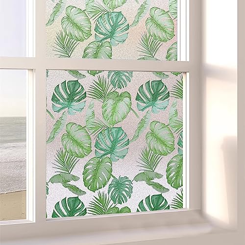 JOLIHOME Stained Privacy Window Film Painted Glass Window Sticker No-Adhesive Frosted Vinyl Film Reusable Static Cling Film Rolls for Bathroom Living Room Decor Tortoise Bamboo Pattern 44.5x200cm - Cosy Home Interiors JOLIHOME Stained Privacy Window Film Painted Glass Window Sticker No-Adhesive Frosted Vinyl Film Reusable Static Cling Film Rolls for Bathroom Living Room Decor Tortoise Bamboo Pattern 44.5x200cm - Image 4