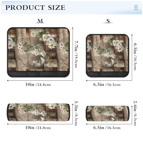 Image of 2 Pack Seatbelt Covers Seat Belt Cover Pad for Adults Boys Girls Car Seat Strap Covers Pads Cushion Universal Shoulder Strap Pad Protector for Backpack Camera Bag 6.5 Inch Vintage Daisy Glass Jars