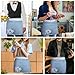 FekiLoot White Flowers Light Blue Wood Server Apron with 3 Pockets, Waterproof Half Apron for Waiters Fashion Bistro Aprons for Restaurant Server Work