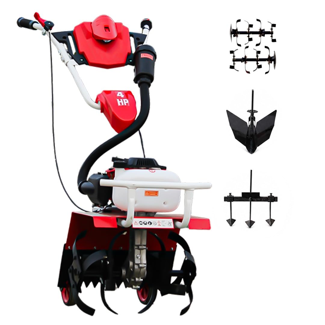 RBW Mini Power Weeder 4 HP 4-Stroke Engine | Heavy Duty Agricultural Tiller Cultivator | | Fuel Efficient Weeding Machine for Farm, Garden & Vegetable Fields (R-82cc)-image-45