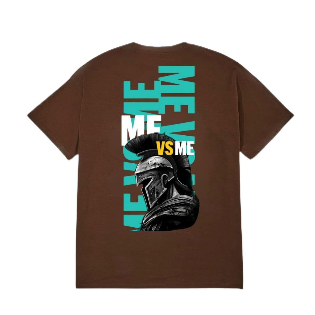 Camiseta Oversized Masculina Estampa Guerreiro Romano Me vs Me – Streetwear Estilo Urbano Hip Hop Academia Treino Moda Casual Estilosa Confortável Algodão