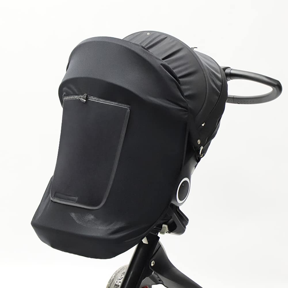 Sun Shade for Strollers, Universal Baby Stroller Sunshade with Viewing Window UV Protection Sun Cover Awning Breathable Pushchair Blackout Blind SnoozeShade Sun Visor Canopy for Prams Buggys