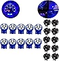 194 LED Bulb,168 T10 2825 W5W LED Bulbs for Car Interior Lights Dashboard Gauge Light License Plate Lights Dome Map Side Maker Lights 6SMD Blue Twist Lock Socket 10 Pack