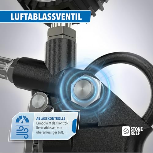 Reifenfüller mit Manometer Druckluftpistole für Kompressor – Ansicht 6