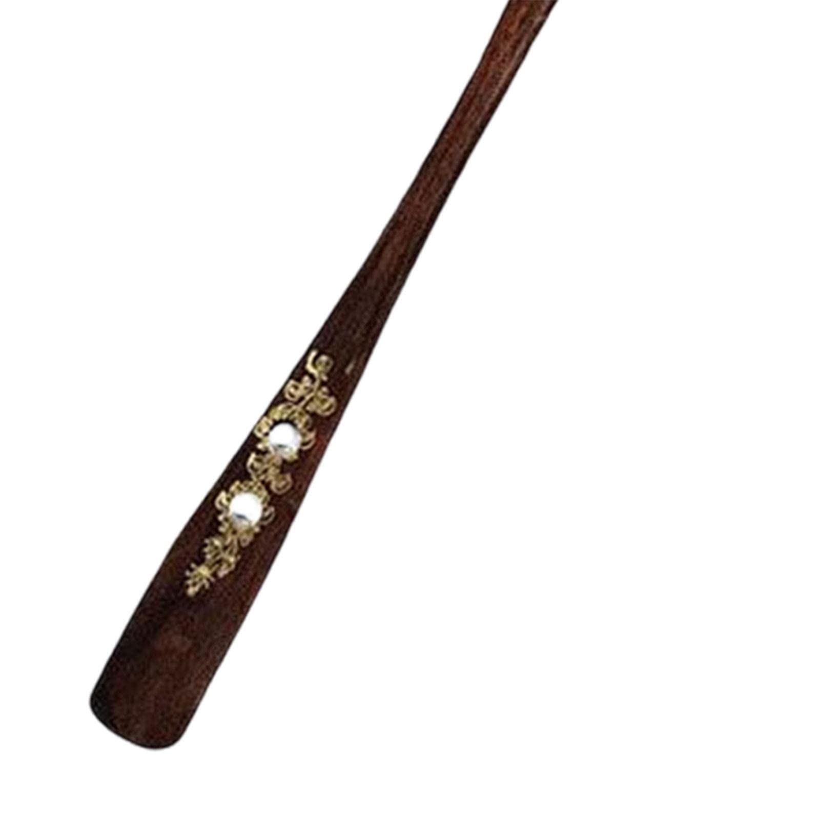Calzador Largo de Madera con Mango Ergonómico y Cuerda de Almacenamiento Herramienta para Calzado Ayuda para Vestir Removedor de Calcetines Adecuado