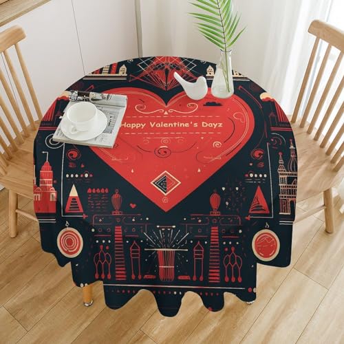 Nappe de table ronde imperméable 152 cm lavable pour cuisine