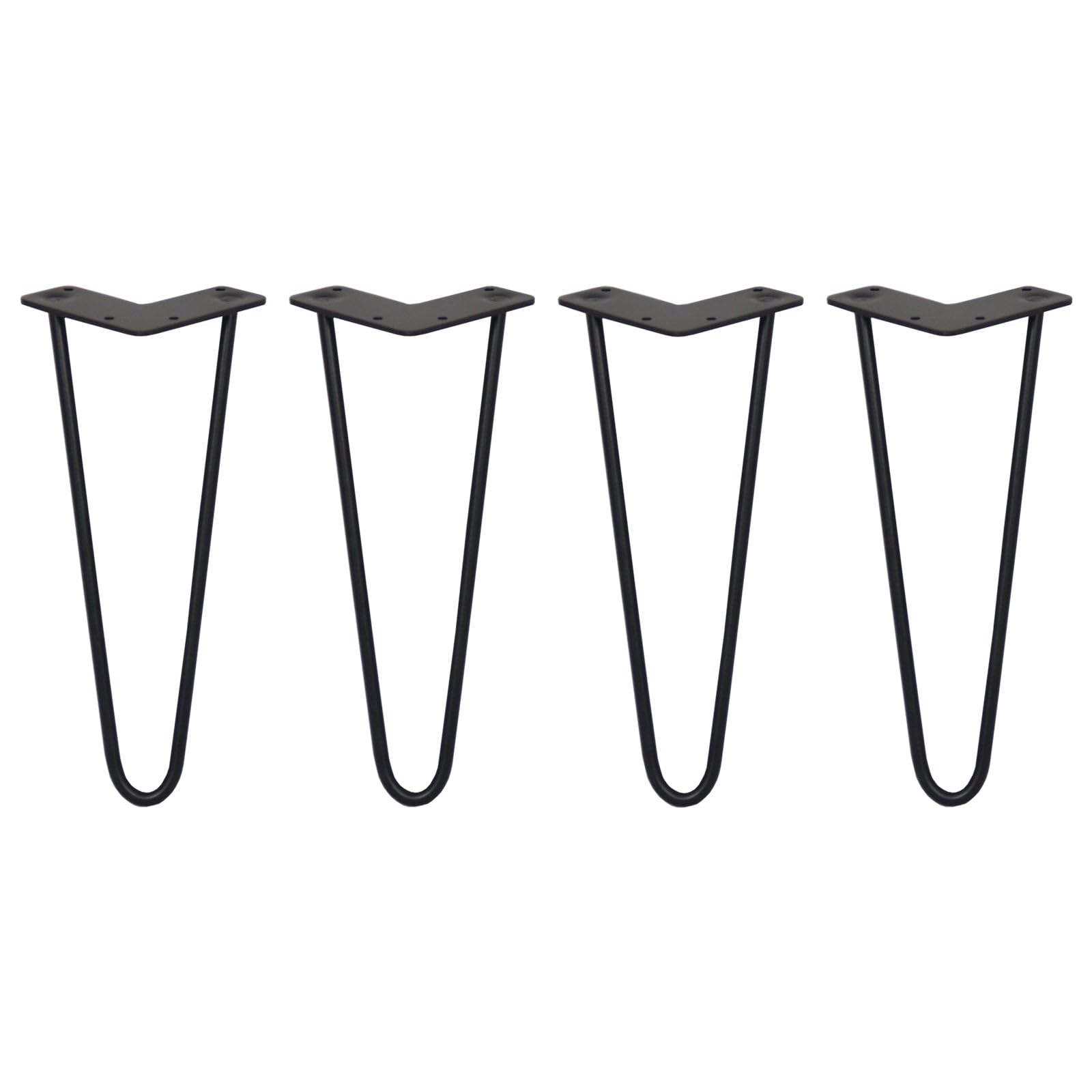 Monstershop Unisex Black 4 X 12" Hairpin Legs - 2 Prong - 10Mm In