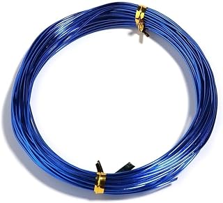 MANJH Colorful Aluminum Wire for Ornament Making DIY Crafts Material Handmade Finding Accessories Flexible Wire Round Aluminum Wire(Sapphire Blue,0.8mm 10m)