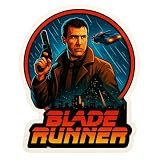 Blade Runner - Aesthetic Vinyl Sticker โ Waterproof Quote Decal Sticker for Laptop, Water Bottle, Car, Journal, Scrapbook, Phone โ Durable 4" Sticker for Teens, Adults, Kids
