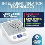 ByFloProducts - Blood Pressure Monitor for Home Use with Heart Rate Monitor - Reliable & Automatic Blood Pressure Machine with Cuff, 2x99 Memory Includes 4 AAA Batteries