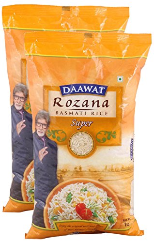 Image of More Combo - Daawat Basmati Rice, Rozana (Super), 1kg (Pack of 2) Promo Pack