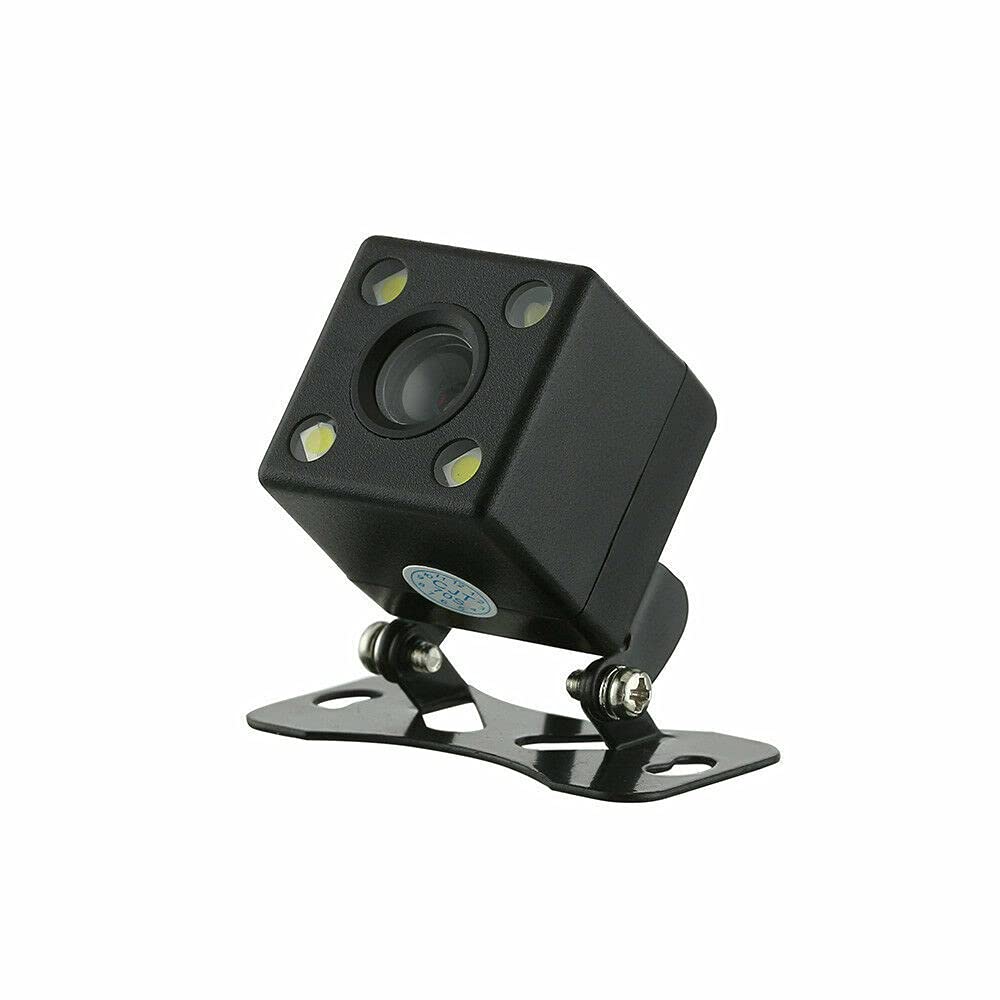 Riloer Zestaw samochodowych kamer cofania, 4,3-calowy cyfrowy monitor TFT LCD + wodoodporna kamera cofania HD do większości pojazdów 8 V-12 V, z 4 diodami LED noktowizyjnymi na podczerwień, szeroki