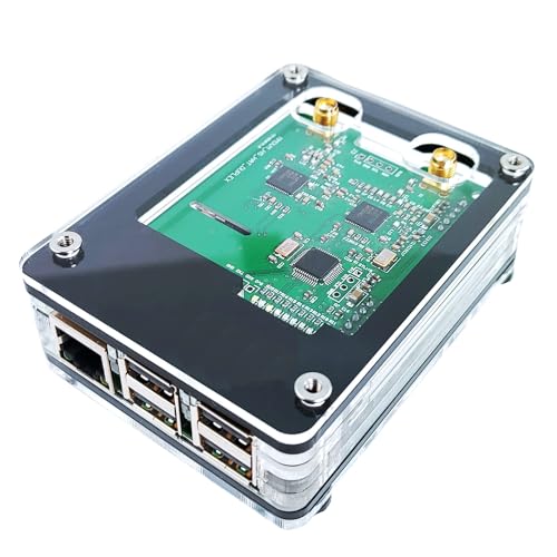 Carcasa Zebra DRPi-1S hielo negro con espacio de pantalla para Duplex MMDVM y Raspberry Pi 4 4