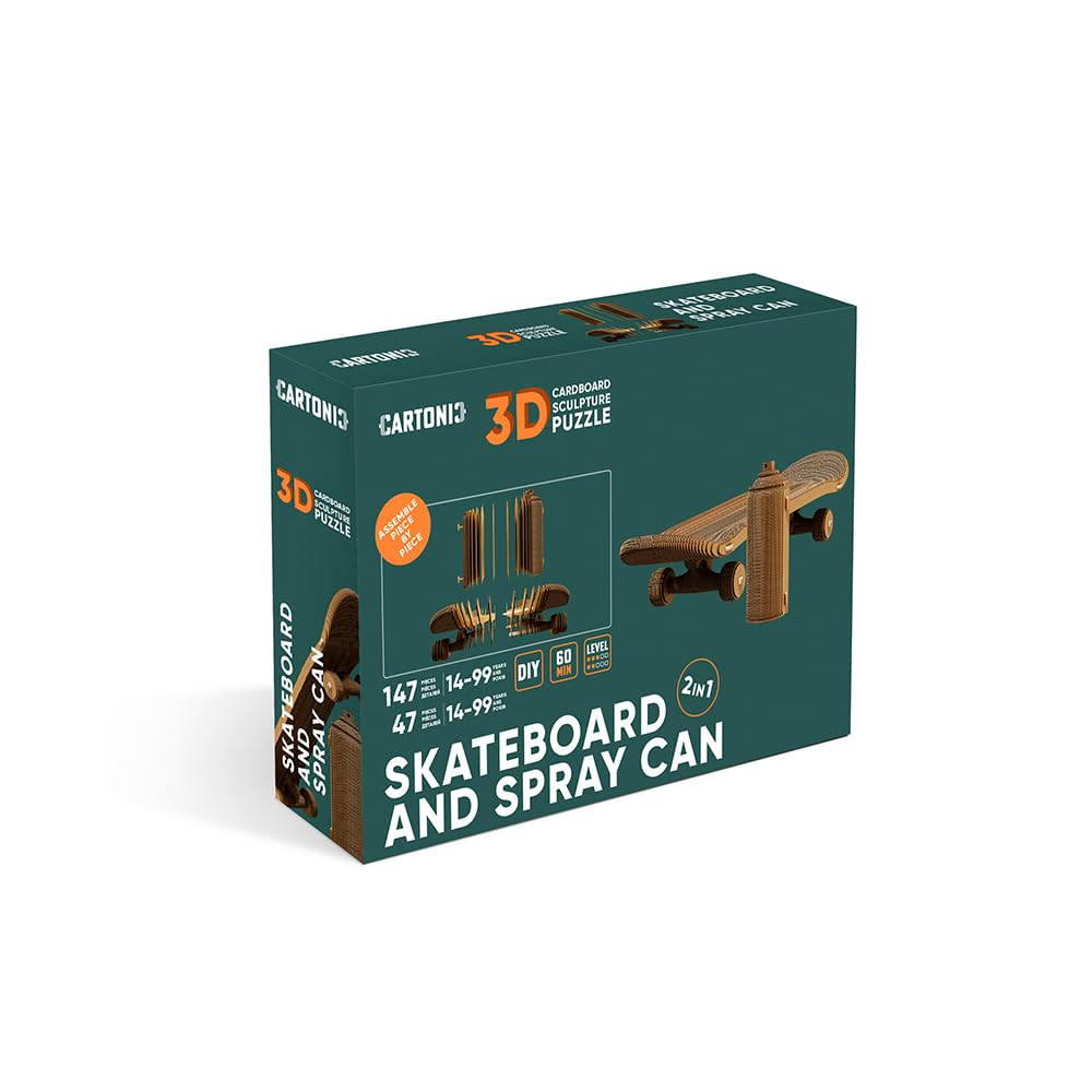 Skateboard Puzzle 3D en Carton – Coffret 2 Maquettes