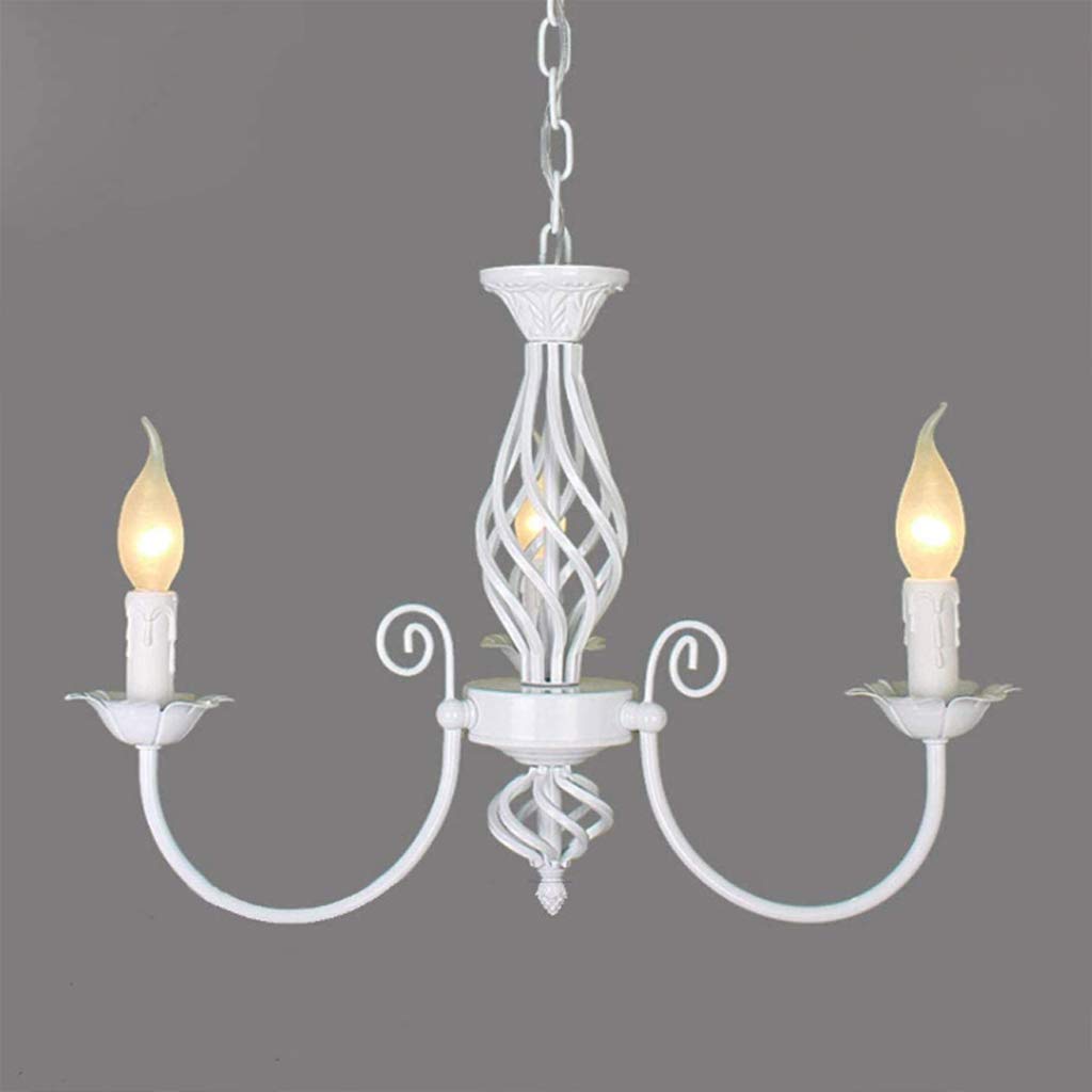 Lampa wisząca w stylu retro, metalowa, industrialna, z regulacją wysokości, E14, oświetlenie jadalni, salonu, sypialni, willi, dekoracja, lampa sufitowa, biała