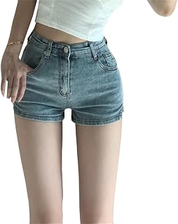 [ＹＵＮＨＥＮ] ホットパンツ レディース デニムショートパンツ ショーパン 短パン ハイウエスト スリム 美脚 タイト ミニ丈 ジーンズ ストレッチ ストレート ウォッシュ加工 セクシー 大きいサイズ