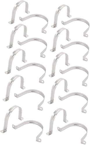 X-DREE 20 pcs 90mm Clamping Range 17mm Width Metal Adjustable Hose Clamp Hoop(20 pcs 90mm Rango de sujeción 17mm Ancho Metal Ajustable Manguera