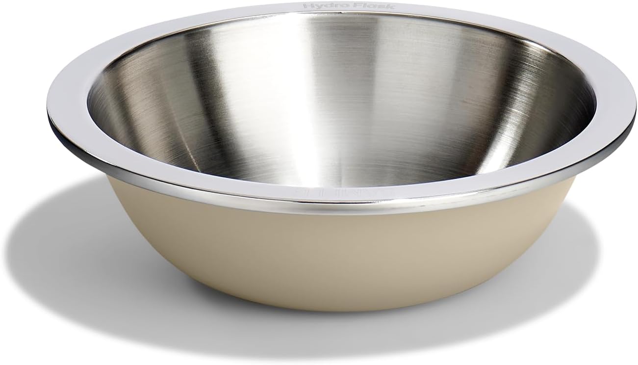 Hydro Flask Outdoor Kitchen Bowl – Stainless Steel Reusable Bowl – Camping Kitchen Essentials Oat Tan