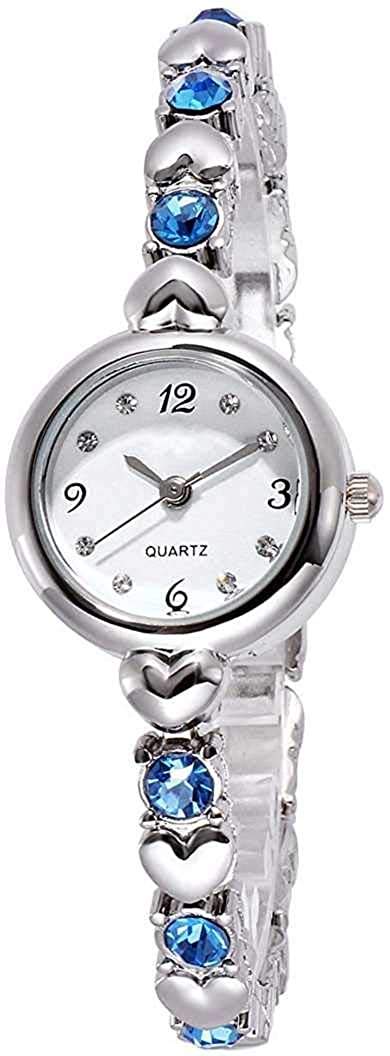 niyati Nx Analogue Blue Diamond Studded Silver Chain Strap Analog Watch for Womens & Girls Watch (B08LCBLM12) Amazon Price History, Amazon Price Tracker