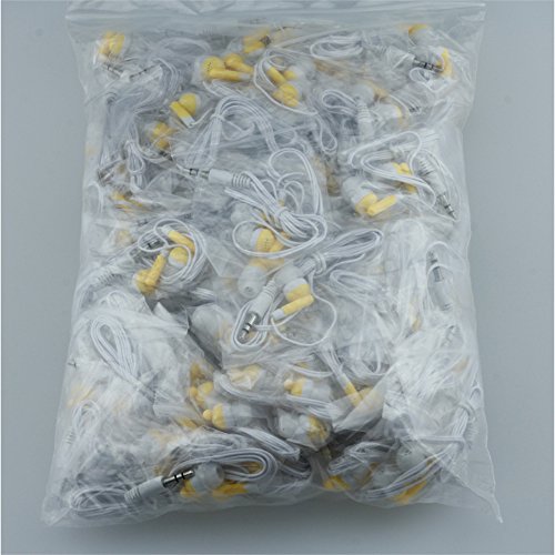 Wholesale Bulk Earbuds Headphones 100 Pack for iPhone, Android, MP3 Player (Yellow) - Thumbnail 5