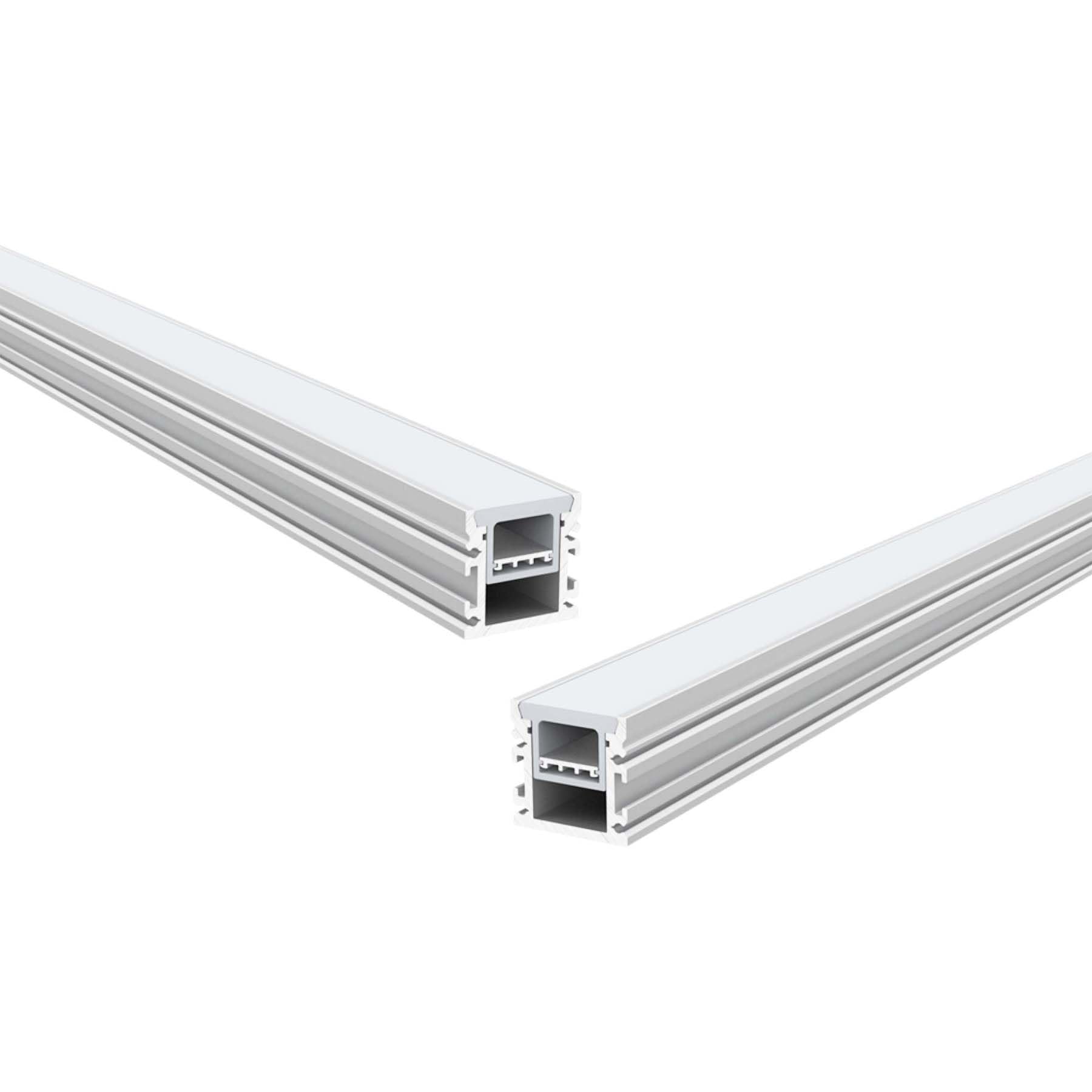 G.W.S® Waterproof Inground LED Profile, 2-Pack Aluminium Channel for LED Strip Light, 1 Metre 30.5mmx30mm (417) — image 1