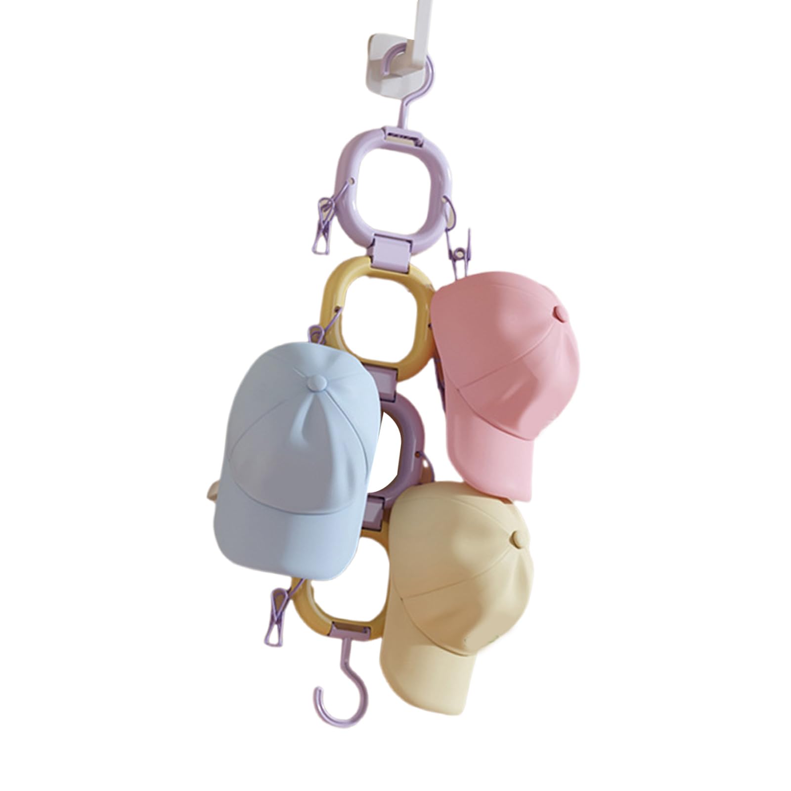 Jazuaiao Door Mounted Organiser for Caps Scarves Bags Baseball Hat Holder for Bedrooms Space Saving Decorative Accessory Hanger Hat Organiser for Baseball Caps