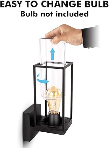 Miniatura 5 de LUTEC Lámpara de pared exterior con sensor de movimiento, aplique de pared exterior del atardecer al amanecer, linterna de pared de aluminio