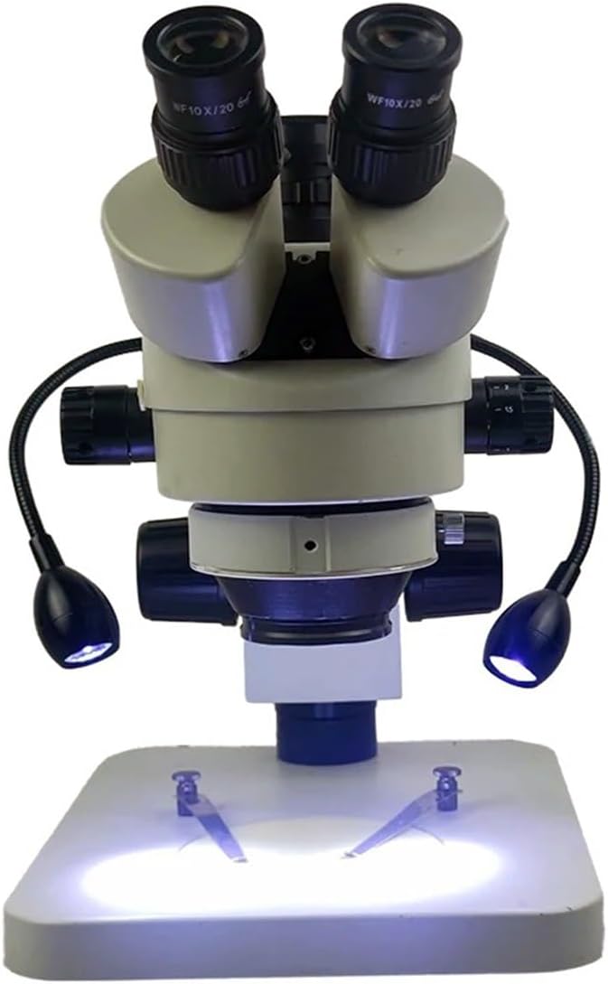 Microscope Accessories Kit 6W 6500K Microscope USB Dual LED Gooseneck Adjustable Spot Light Illuminator Lamp for Industry Stereo Digital Camera Solder Repair Microscope Slides