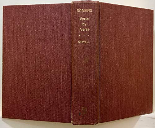 Romans, Verse By Verse, 1938 Moody Press Edition B00MO1BKYS Book Cover