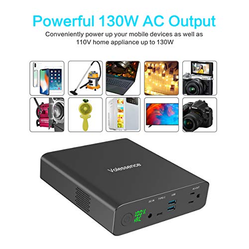 AC Outlet Portable Laptop Charger (TSA-Approved), Volessence 27000mAh 130W Travel Laptop Power Bank & External Battery Pack for MacBook, Laptop, CPAP, Drone and More - Image 3