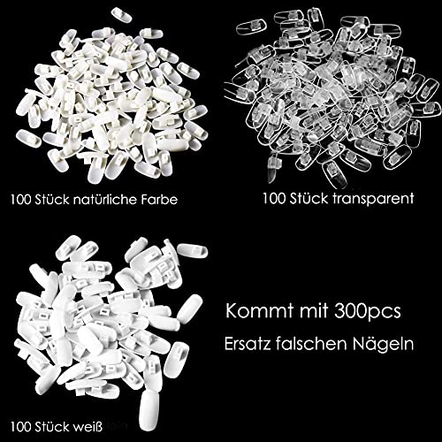 Flexibel Nagel übungshand mit 400pcs Ersatznägel, Professionelles übungsmodell Nägel Übungshände Training Hand… – Bild 5