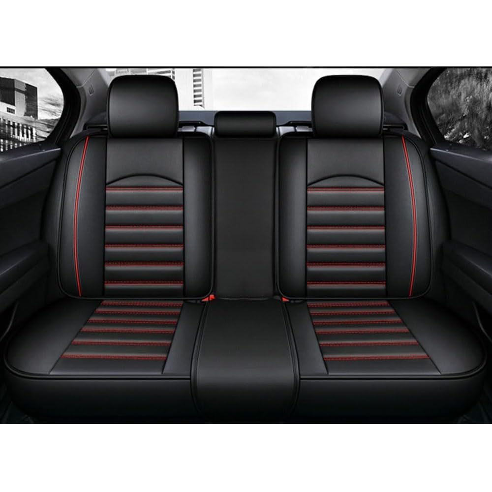 9 Piezas Juego De Fundas De Asiento para Mercedes Benz ML 270 2000 2001 2002 2003 2004-2023, Fundas para Asientos Delanteros y Traseros de Coche Juego Completo,Black and Red