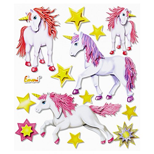 Preisvergleich Produktbild 3 D Sticker XXL, Einhorn