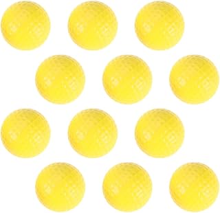 Operitacx Golfing Balls for Swing Practice Outdoor Accessories 12 Pcs Practice Foam Balls 4.2cm True and Feel Training Balls Yellow Balls for Indoor or Interior Indoor Ball
