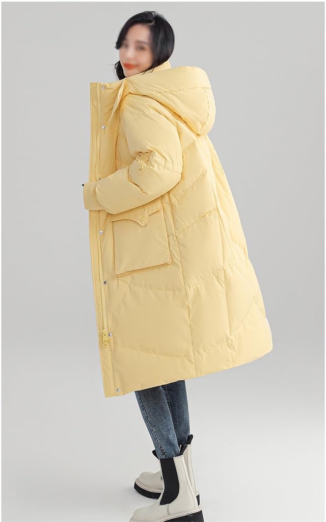 Down Jacket Women's 90 White Duck Long Winter Coat