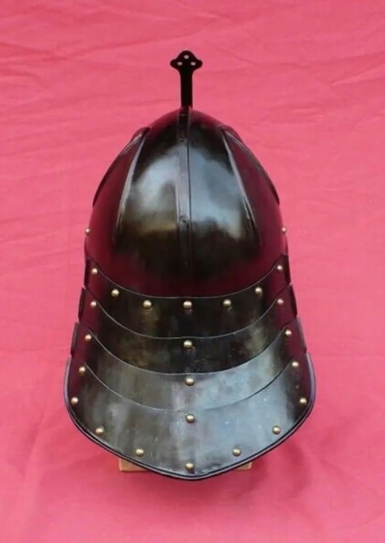 Medieval LobsterTail Pot Helmet English Civil War Era Helmet With Neck Guard Handcrafted Steel Antique Helmet For Roleplay & Cosplay