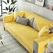 Ufficio Sofa Cover componibile,Copridivano Trapuntato in Cotone,copridivano Moderno Antiscivolo,copridivano in Tessuto,copridivano con Motivo a Foglia di Banana-Giallo_90 * 240 cm