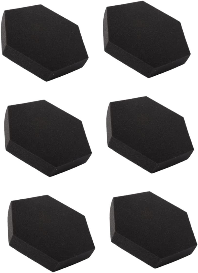 SUPVOX 6pcs Hexagon Sound-absorbing Cotton Acoustic Panels Acoustic Foam Panels Tile Acoustical Wall Panels Sound Proof Foam Panels Foam Wall Panels Decor Foam Pad 3d Sponge Pearlescent
