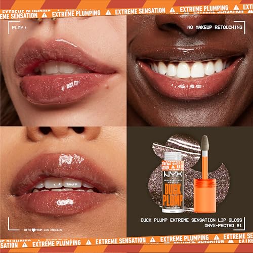 NYX PROFESSIONAL MAKEUP Duck Plump High Pigment Lip Gloss, Lip Plumper Gloss with Spicy Ginger - Onyxpected - image 2