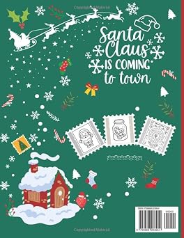 Merry Christmas: Cute and Easy Christmas Holiday Coloring Book, Over 60 pictures and some Activity(Mazes, Dot-to-Dot), Perfect Gifts for Kids Age 3-5